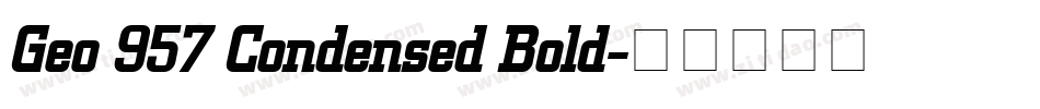 Geo 957 Condensed Bold字体转换